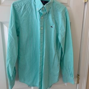 Mens vineyard vines plaid button down shirt